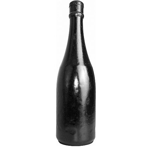 Discover the All Black Bottle Dildo. Extra-large, champagne bottle shape for intense pleasure. Body-safe, waterproof, and compatible with all lubricants.3
