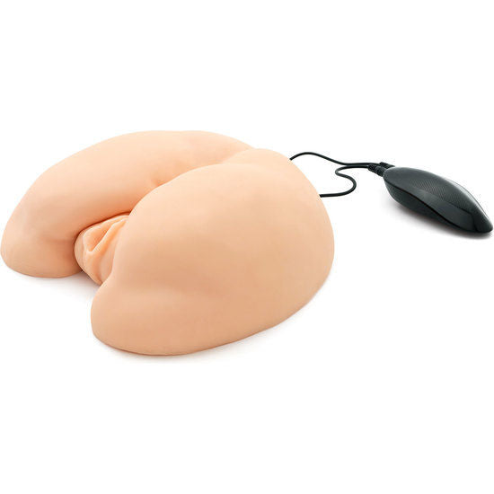 Side view of the Act -Anal Vagina Masturbator Vibrator highlighting soft TPR material