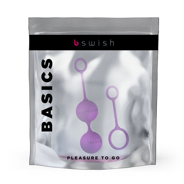 Train your pelvic floor with B Swish Bfit Classic Kegel Balls. Soft, hypoallergenic silicone, two harnesses, and adaptable weight options for progressive Kegel exercises.4