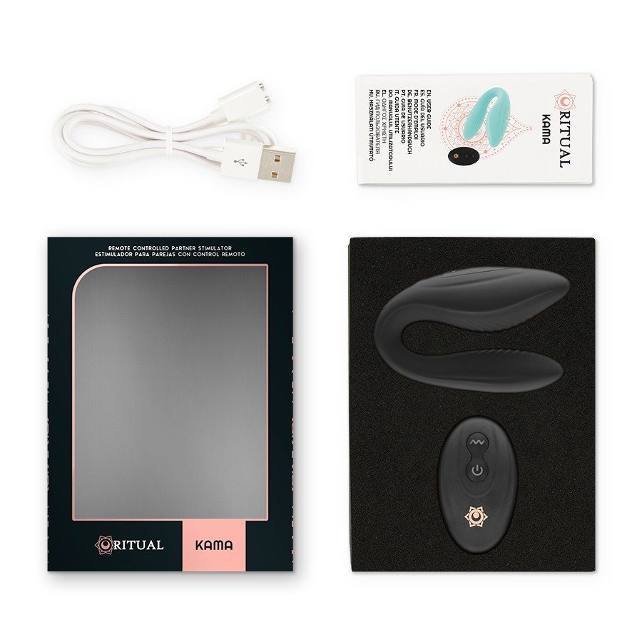 RITHUAL - DelighToys Rithual Kama Remote Control Couples Vibrator Azabache