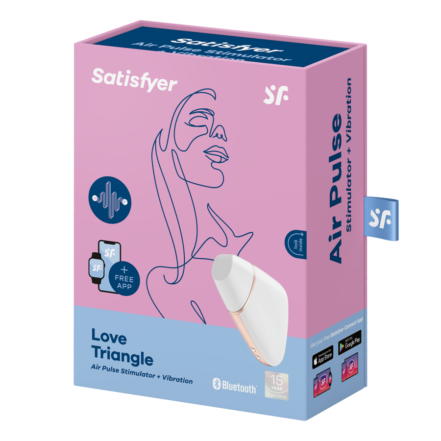 Satisfyer - Love Triangle Air Pulse Stimulator & Vibrator White