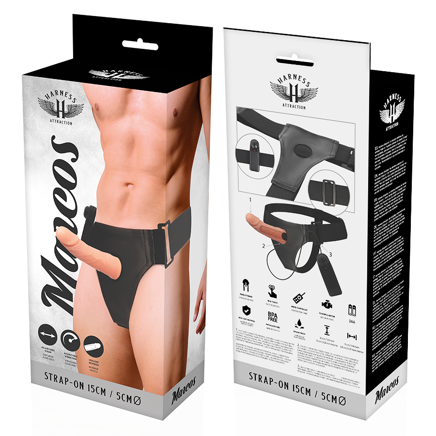 Harness Attraction - Rnes Hollow Frames With Vibrator 15 Cm -O- 5 Cm