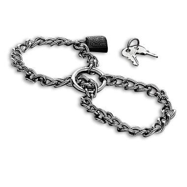 METAL HARD - Stainless Steel Chain Handcuffs by DelighToys