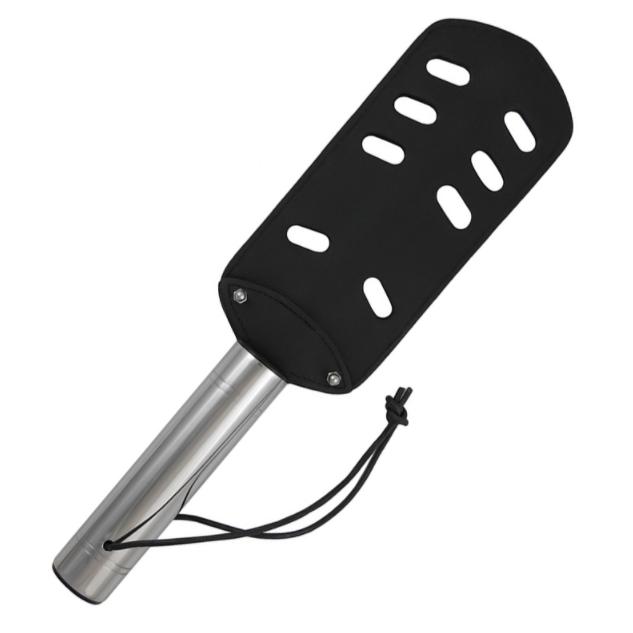 METAL HARD - DelighToys Metal Hard Paddle – Genuine Leather and Stainless Steel