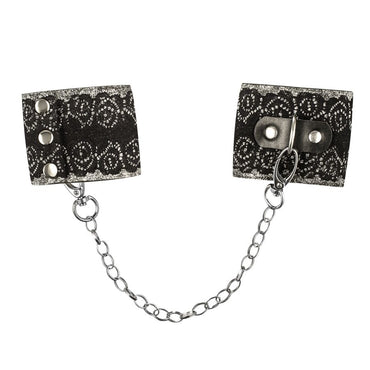OBSESSIVE - A747 Handcuffs – One Size, Silver Lace Details