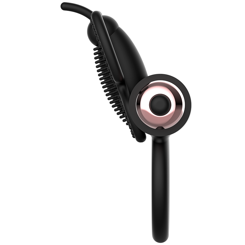Coquette Toys - Cock Ring Butterfly With Vibrator Black/ Gold