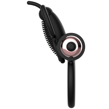 Coquette Toys - Cock Ring Butterfly With Vibrator Black/ Gold