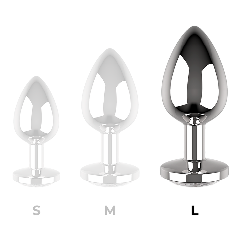 Coquette Toys - Anal Plug Metal White Color Size L 4 X 9Cm