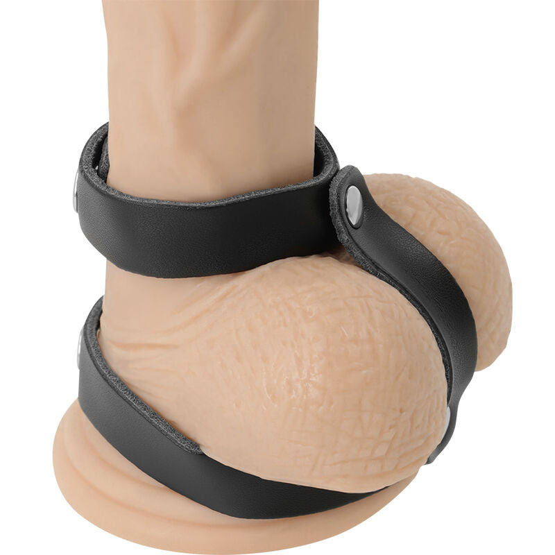 DARKNESS - Adjustable Leather Ring Penis and Testicles