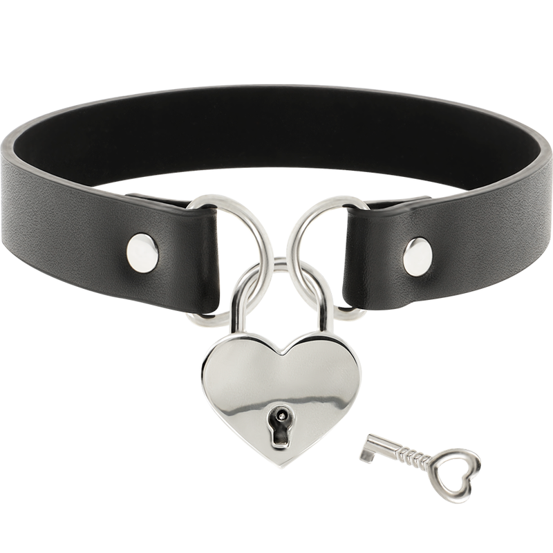 DelighToys - Coquette Chic Desire Vegan Leather Necklace Heart and Key Accessory