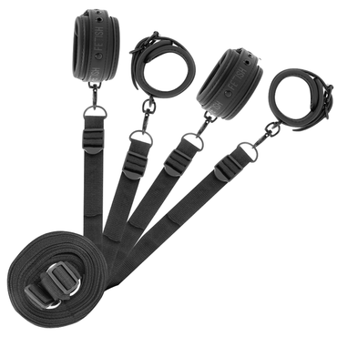 FETISH SUBMISSIVE - Set – Handcuffs and Adjustable Bed Straps with Neopr