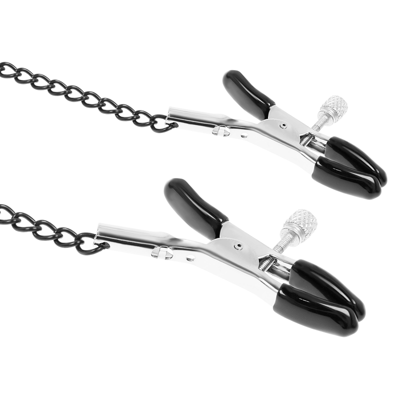 FETISH SUBMISSIVE - Gag Ring Adjustable Nipple Clamps by DelighToys