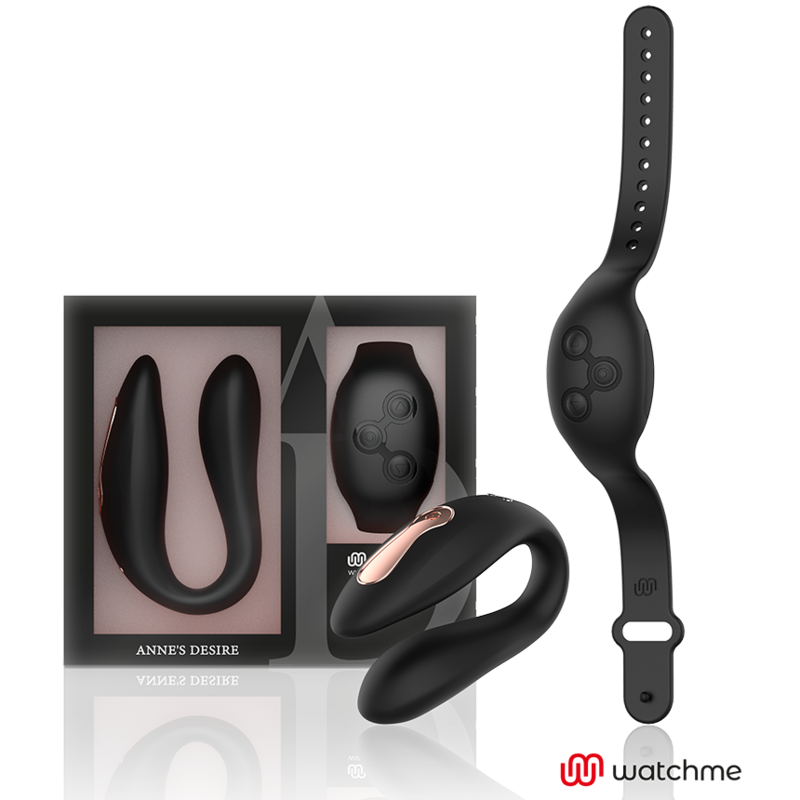 Experience luxury with Anne's Desire Watchme Vibe Black. Remote-controlled dual stimulation, 7 modes, waterproof, USB rechargeable, and WATCHME smart technology.3