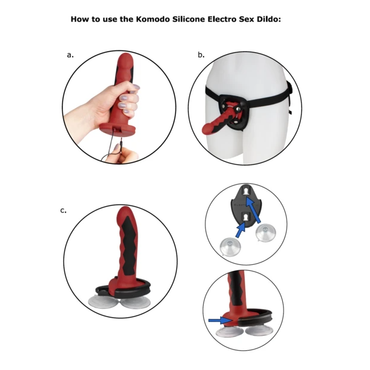 ELECTRASTIM - Silicone Fusion Komodo Dildo by DelighToys