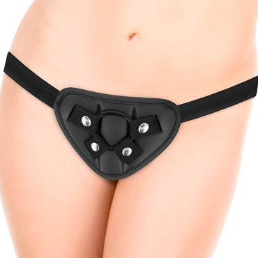 Cyber Silicock - Strap-On Harness With 3 Rings Free