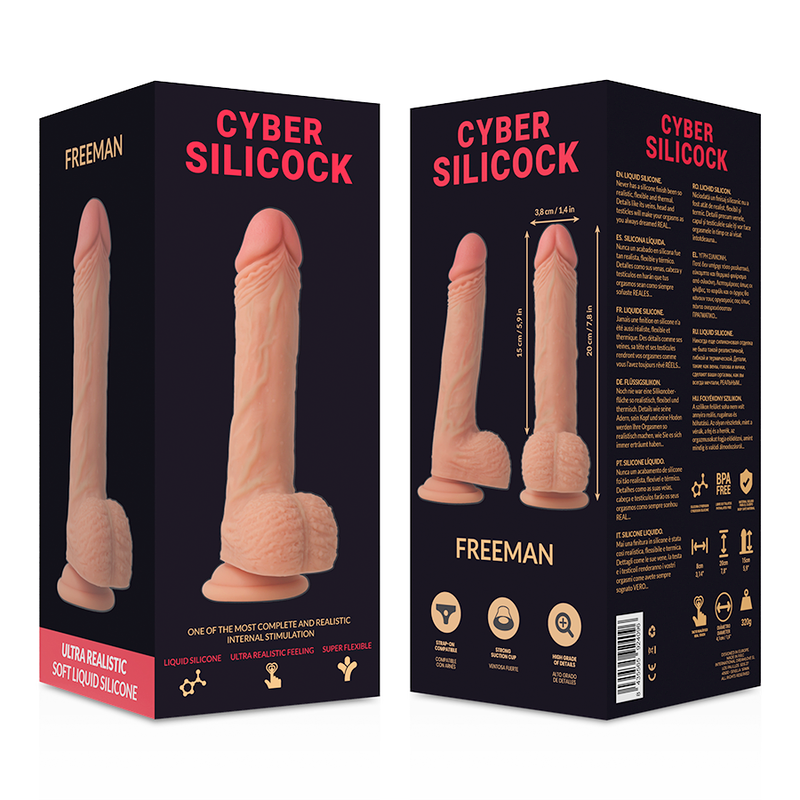 Cyber Silicock - Freeman Ultra Realistic Soft Liquid Silicone 20 Cm -O- 3.8 Cm