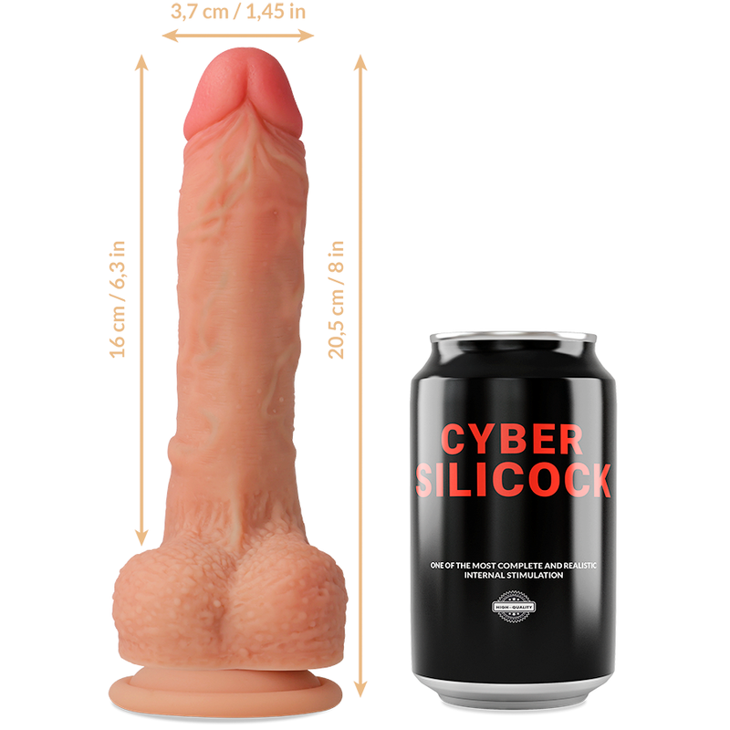 Cyber Silicock - Strap-On Connor Liquid Silicone With 3 Rings Free 20.5 Cm -O- 3.7 Cm