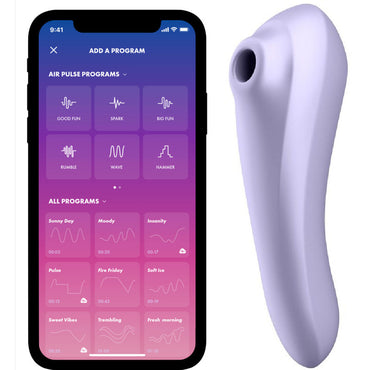 SATISFYER - Dual Pleasure Air Pulse Vibrator Mauve by DelighToys