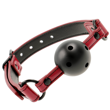 Fetish Submissive Dark Room Breathable Vegan Leather Gag – Gags & Mouth Restraints – product photo 2