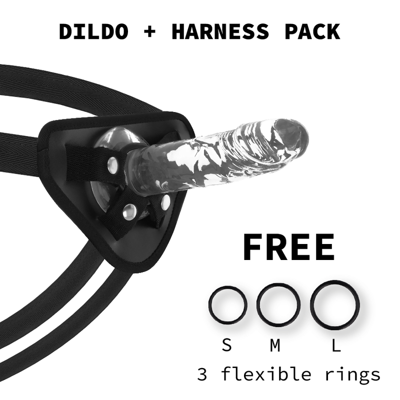 X Ray - Harness + Clear Cock 18 Cm -O- 4 Cm