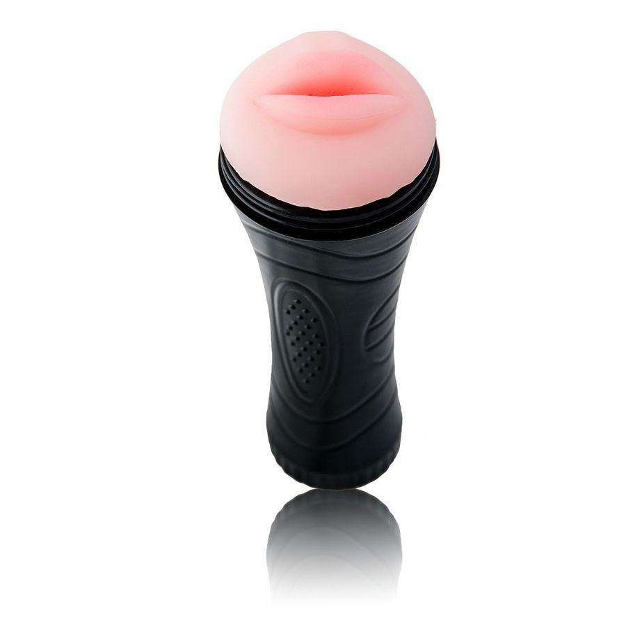 Baile Mouth Masturbator Vibrator simulates real oral pleasure with Pure Skin texture and 7 vibration rhythms. Soft, lifelike feel and easy maintenance.3