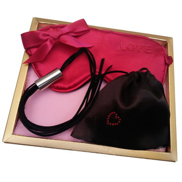 Indedit Dominatrix Kit with Whip and Satin Eye Mask – Spanking Paddles & Sex Whips – product photo 2