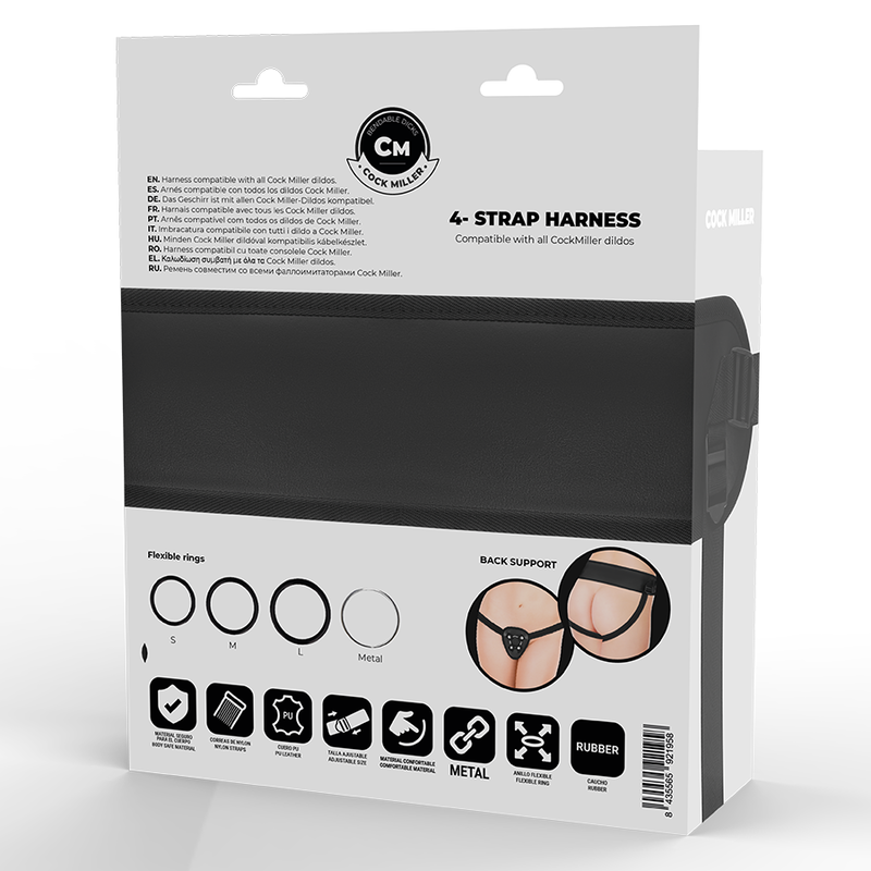 COCK MILLER - DelighToys Cock Miller Adjustable Harness Multiple Rings