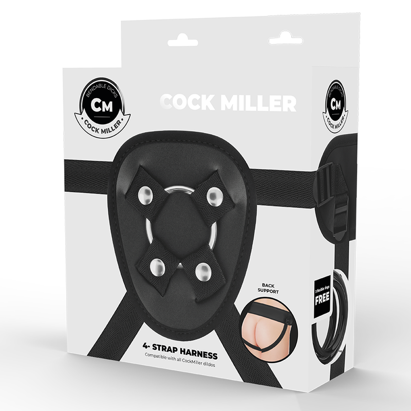 Cock Miller - Harness + Silicone Density Cocksil Articulable 13 Cm