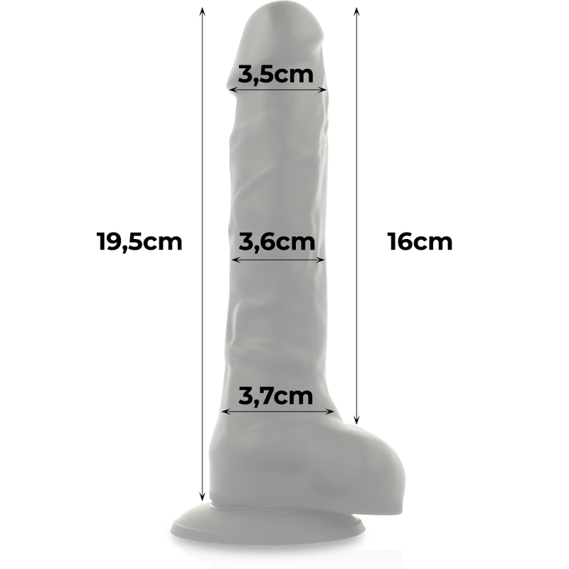 Cock Miller - Harness + Silicone Density Articulable Cocksil Black 19.5 Cm