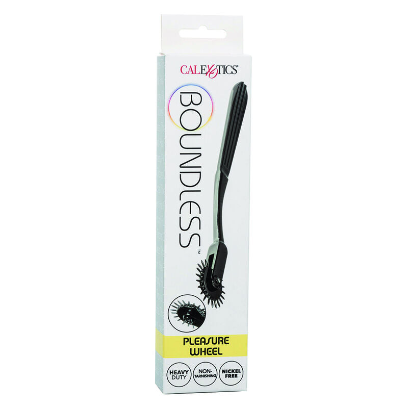 CalExotics Boundless Pleasure Wheel excites the senses with a 22-point rotating reel, high-resistance, tarnish-free hardware for thrilling, endless intimate play.6