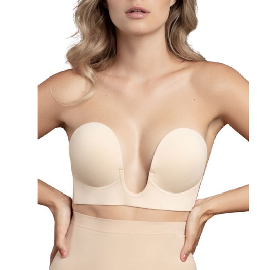 Bye-Bra - Bra Without Handles Shape U Beige Cup A