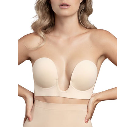 Bye-Bra - Bra Without Handles Shape U Beige Cup B