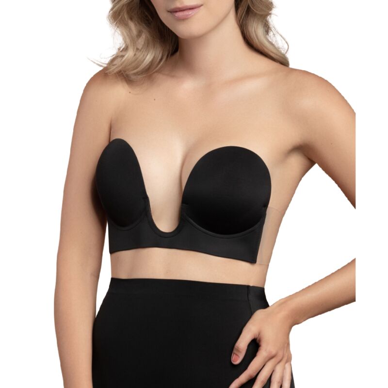 Bye-Bra - Bra Without Handles Shape U Black Cup A