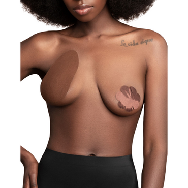 Bye-Bra - Breasts Enhancer + 3 Pairs Of Satin Brown Cup A/C