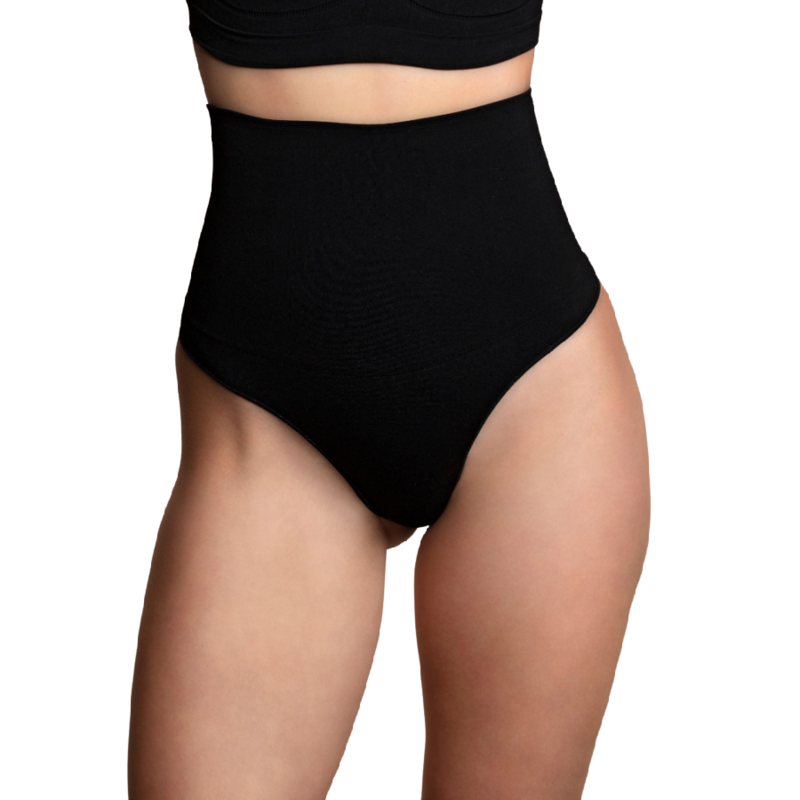 Bye-Bra - Thong Style Seamless Girdle Black Size S