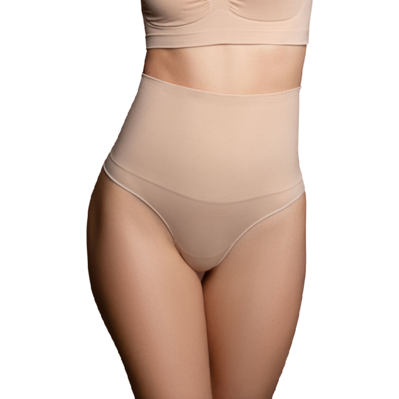 Bye-Bra - Thong Style Seamless Girdle Beige Size S