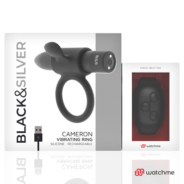 Black&Silver - Cameron Remote Control Cockring Watchme