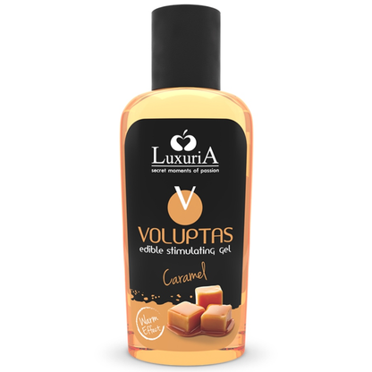 Intimateline Luxuria Voluptas Edible Massage Gel Warming Effect 100 ml — Caramel