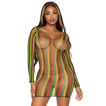 LEG AVENUE - Rasta Mini Dress – One Size