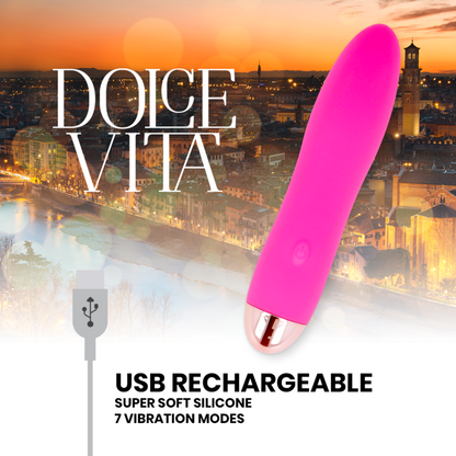 Dolce Vita - Rechargeable Vibrator Four Pink 7 Speeds