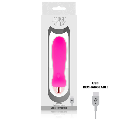 Dolce Vita - Rechargeable Vibrator Five Pink 7 Speeds