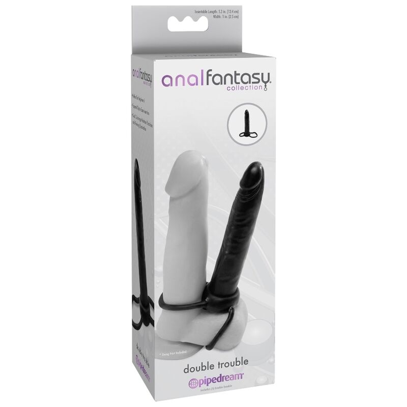  Experience thrilling double penetration with the Anal Fantasy Double Penetration Cock Ring. Performance-enhancing, body-safe silicone, and perfectly sized for pleasure.3