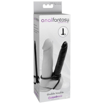  Experience thrilling double penetration with the Anal Fantasy Double Penetration Cock Ring. Performance-enhancing, body-safe silicone, and perfectly sized for pleasure.3