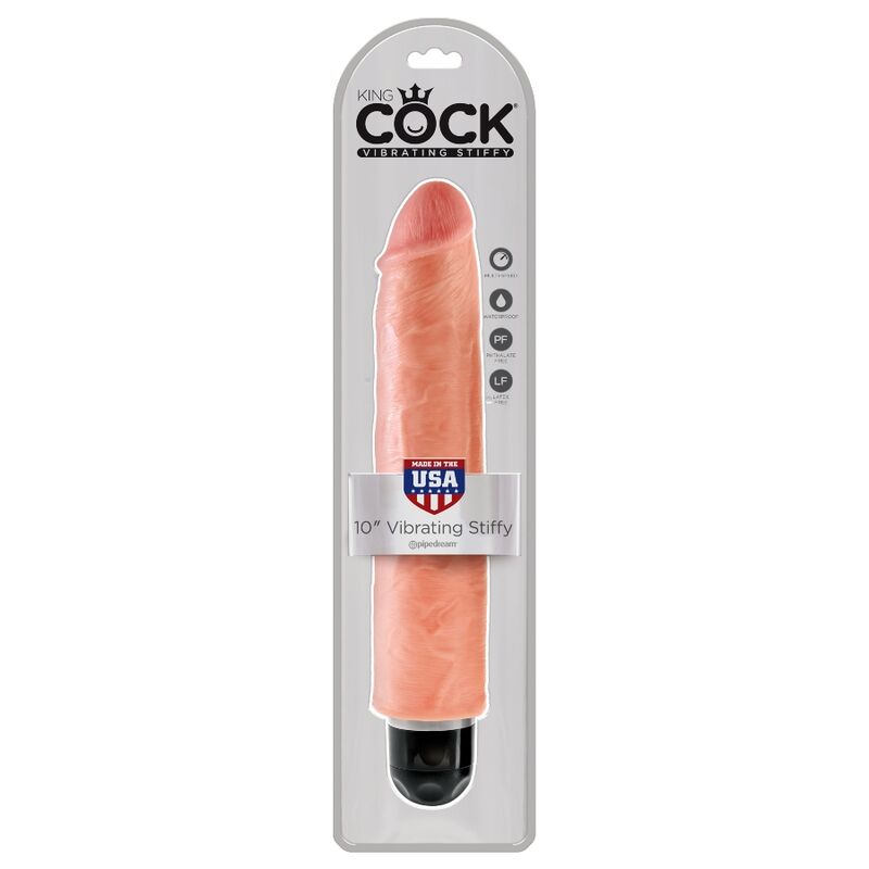 King Cock - 25.4 Cm Vibrating Stiffy Flesh