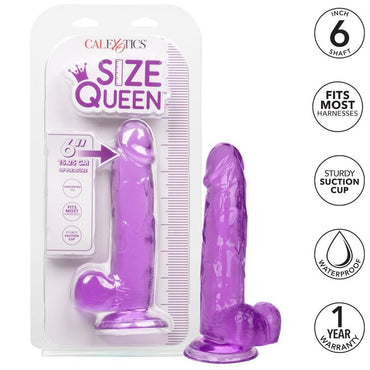 California Exotics - Size Queen Dildo Purple 15.3 Cm