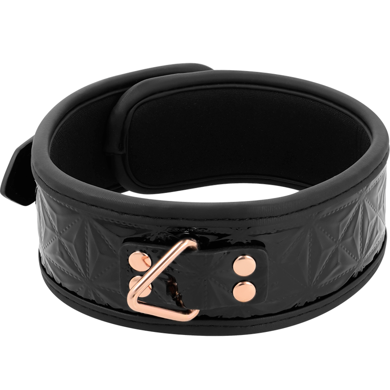 Begme - Black Edition Premium Vegan Leather Collar With Neoprene Lining