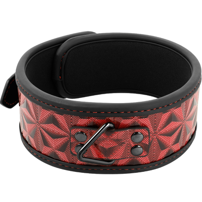 Begme - Red Edition Premium Vegan Leather Collar With Neoprene Lining