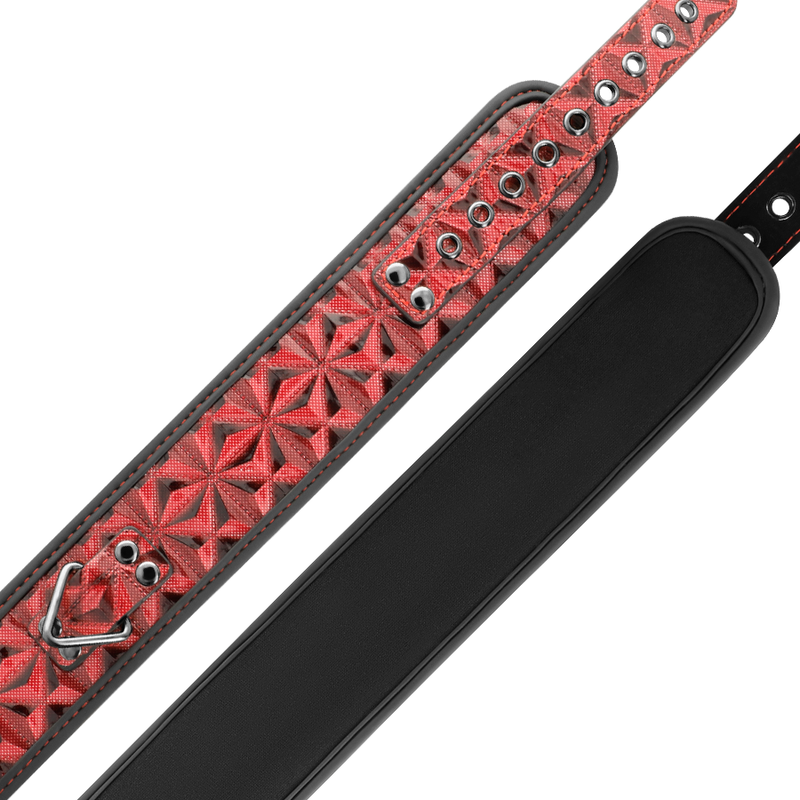 Begme - Red Edition Premium Vegan Leather Collar With Neoprene Lining