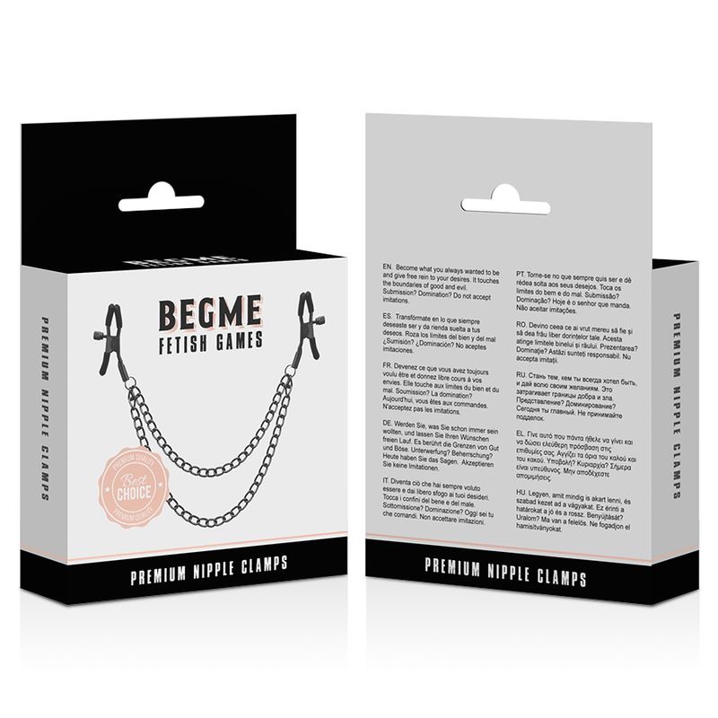 Begme - Red Edition Nipple Clips With Chain