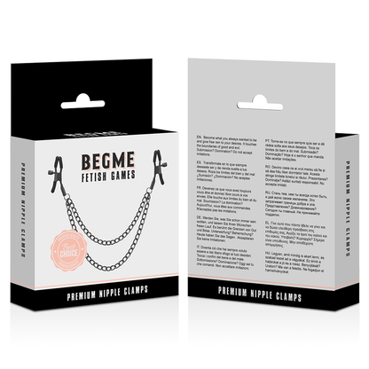 Begme - Red Edition Nipple Clips With Chain